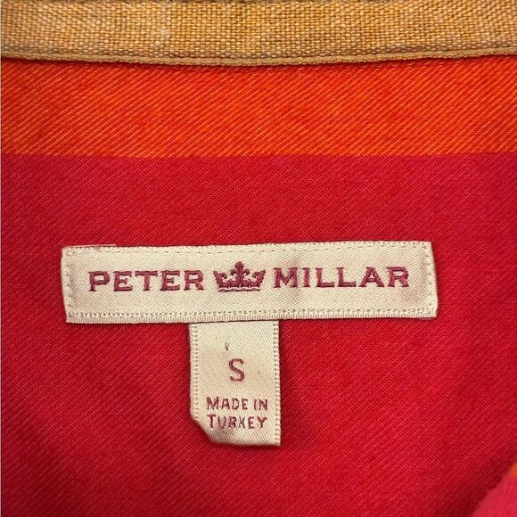 PETER MILLAR Plaid Button Up Blouse Pink Orange Women’s Size Small - Picture 6 of 7